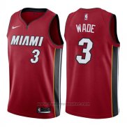 Maglia Miami Heat Dwyane Wade #3 Statement 2017-18 Rosso