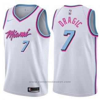 Maglia Miami Heat Goran Dragic #7 Citta 2017-18 Bianco