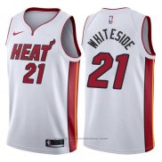 Maglia Miami Heat Hassan Whiteside #21 2017-18 Bianco