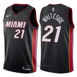 Maglia Miami Heat Hassan Whiteside #21 2017-18 Nero