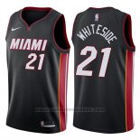 Maglia Miami Heat Hassan Whiteside #21 Icon 2018 Nero