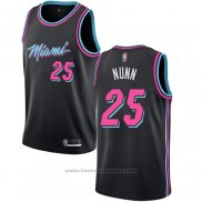 Maglia Miami Heat Kendrick Nunn #25 Citta 2018-19 Nero