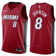 Maglia Miami Heat Tyler Johnson #8 Statement 2017-18 Rosso