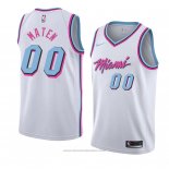 Maglia Miami Heat Yante Maten #00 Citta 2017-18 Bianco