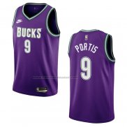 Maglia Milwaukee Bucks Bobby Portis #9 Classic 2022-23 Viola