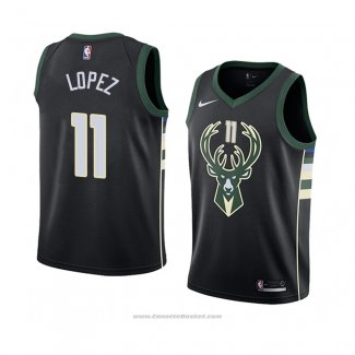 Maglia Milwaukee Bucks Brook Lopez #11 Statement 2018 Nero