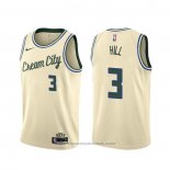 Maglia Milwaukee Bucks George Hill #3 Citta 2019-20 Crema