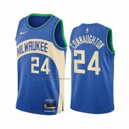 Maglia Milwaukee Bucks Pat Connaughton #24 Citta 2023-24 Blu