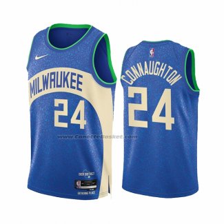 Maglia Milwaukee Bucks Pat Connaughton #24 Citta 2023-24 Blu