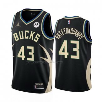 Maglia Milwaukee Bucks Thanasis Antetokounmpo #43 Statement 2022-23 Nero