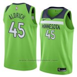 Maglia Minnesota Timberwolves Cole Aldrich #45 Statement 2018 Verde