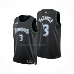 Maglia Minnesota Timberwolves Jaden Mcdaniels No 3 Classic 2025-26 Nero