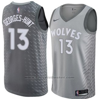 Maglia Minnesota Timberwolves Marcus Georges-Hunt #13 Citta 2018 Grigio