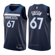 Maglia Minnesota Timberwolves Taj Gibson #67 Icon 2017-18 Blu