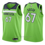 Maglia Minnesota Timberwolves Taj Gibson #67 Statement 2017-18 Verde