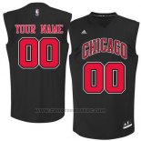 Maglia Moda Nero Chicago Bulls Adidas Personalizzate Nero