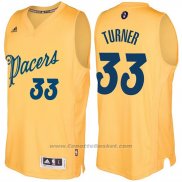 Maglia Natale 2016 Indiana Pacers Myles Turner #33 Or