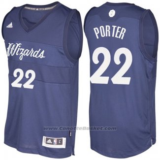 Maglia Natale 2016 Washington Wizards Otto Porter #22 Blu