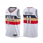 Maglia New Orleans Pelicans Jrue Holiday #11 Earned Bianco