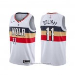 Maglia New Orleans Pelicans Jrue Holiday #11 Earned Bianco