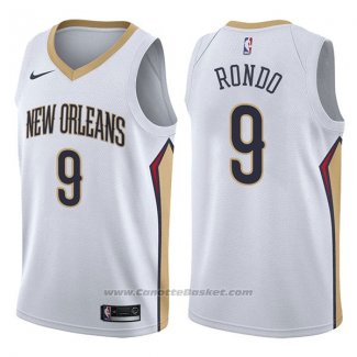 Maglia New Orleans Pelicans Rajon Rondo #9 Association 2017-18 Bianco