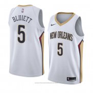 Maglia New Orleans Pelicans Trevon Bluiett #5 Association 2017-18 Bianco