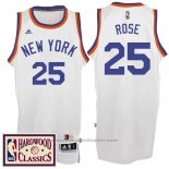 Maglia New York Knicks Derrick Rose #25 Retro Bianco