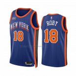 Maglia New York Knicks Isaiah Roby #18 Citta 2023-24 Blu