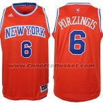 Maglia New York Knicks Kristaps Porzingis #6 Arancione