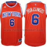 Maglia New York Knicks Kristaps Porzingis #6 Arancione