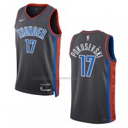 Maglia Oklahoma City Thunder Alekse Pokusevski #17 Citta 2022-23 Grigio