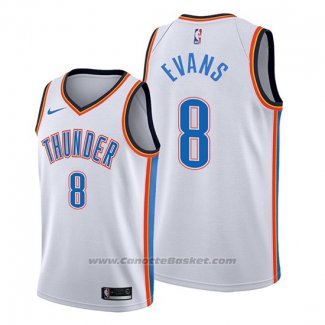 Maglia Oklahoma City Thunder Jawun Evans #8 Association Bianco