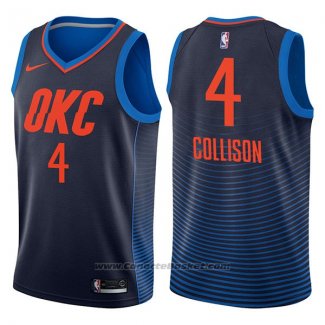 Maglia Oklahoma City Thunder Nick Collison #4 Statement 2017-18 Blu