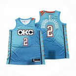 Maglia Oklahoma City Thunder Shai Gilgeous Alexander No 2 Citta 2018-19 Blu