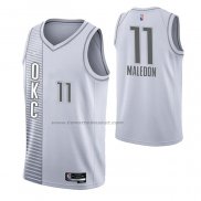 Maglia Oklahoma City Thunder Theo Maledon NO 11 Citta 2021-22 Bianco