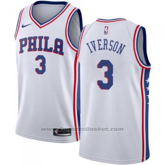 Maglia Philadelphia 76ers Allen Iverson #3 Association 2017-18 Bianco