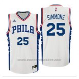 Maglia Philadelphia 76ers Ben Simmons #25 Bianco