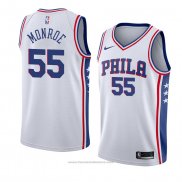 Maglia Philadelphia 76ers Greg Monroe #55 Association 2018 Bianco