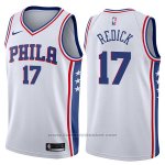Maglia Philadelphia 76ers JJ Redick #17 Swingman Association 2017-18 Bianco