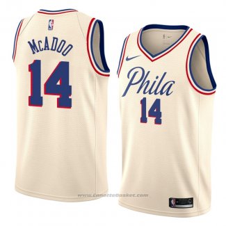 Maglia Philadelphia 76ers James Michael Mcadoo #14 Citta 2018 Crema