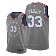 Maglia Philadelphia 76ers Tobias Harris #33 Citta Grigio