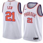 Maglia Phoenix Suns Alex Len Hardwood #21 Classic 2018 Bianco