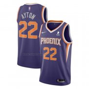 Maglia Phoenix Suns Deandre Ayton NO 22 Icon 2021 Viola