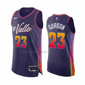 Maglia Phoenix Suns Eric Gordon #23 Citta Autentico 2023-24 Viola