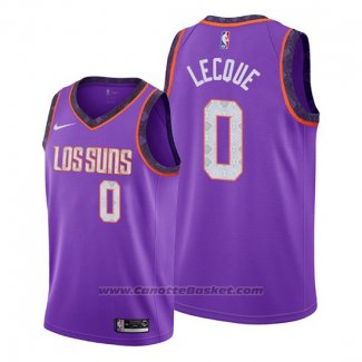 Maglia Phoenix Suns Jalen Lecque #0 Citta 2019-20 Viola