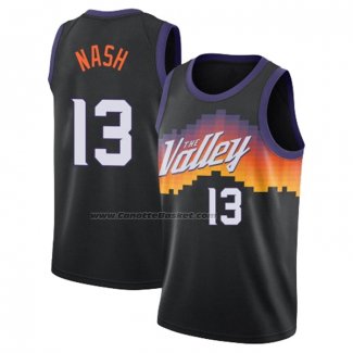 Maglia Phoenix Suns Steve Nash NO 13 Citta 2020-21 Nero