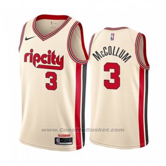 Maglia Portland Trail Blazers C.j. Mccollum #3 Citta 2019-20 Crema