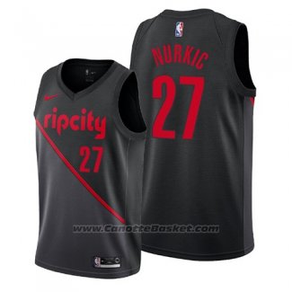 Maglia Portland Trail Blazers Jusuf Nurkic #27 Citta 2019 Nero