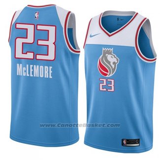 Maglia Sacramento Kings Ben McLemore #23 Citta 2018 Blu