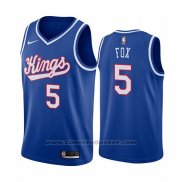 Maglia Sacramento Kings De'aaron Fox #5 Throwback 2019-20 Blu